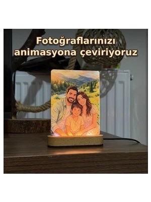 Marvielle Fotoğraftan Animasyonlu LED Gece Lambası ile Kişisel Hediye - Masa ve Gece Lambası