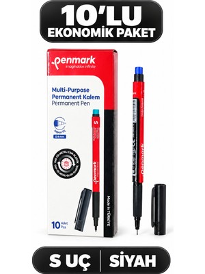 Penmark HS-205 S Siyah Permanent Asetat Kalemi 0,1-0,3 mm 10'lu Kutu