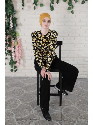 Aisha's Design Kullanımı Kolay Bone,Hardal,B-49