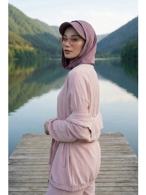 Aisha's Design Siperlik ve Kapatıcı Özellikli Penye Kadın Hazır Bone,B-88P,Gül Kurusu