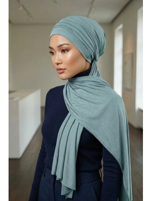 Aisha's Design Büzgülü Penye Bone,B-1,Koyu Mint