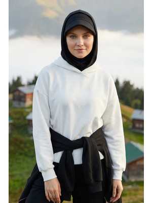 Aisha's Design Siperlik ve Kapatıcı Özellikli Penye Kadın Hazır Bone,B-88P,Siyah