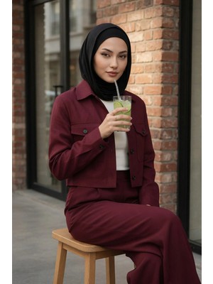 Aisha's Design Kapşon ve Kapatıcı Özellikli Penye Kadın Hazır Bone,B-89P,Siyah