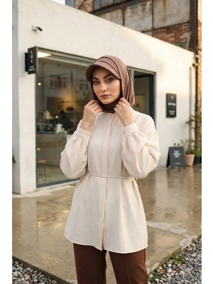 Aisha's Design Siperlik ve Kapatıcı Özellikli Penye Kadın Hazır Bone,B-88P,Çikolata