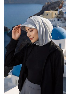 Aisha's Design Siperlik ve Kapatıcı Özellikli Penye Kadın Hazır Bone,B-88P,Gri 2