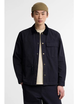 Barbour Ursula Oversize Canvas Dış Gömlek NY74 Dark Navy