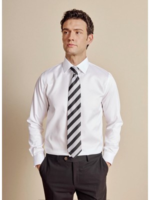 Brooks Brothers Beyaz Erkek Slim Fit Gömlek BBSS26MSH034