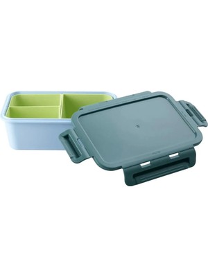 Rice Saklama Kabı Rice 3 Bölmeli Yeşil-Mavi Lunchbox