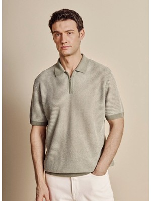 Brooks Brothers Su Yeşil Erkek Triko Polo T-Shirt BBSS26MKL005