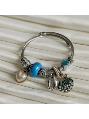 Pnd Model Charmlı Çelik Bileklik