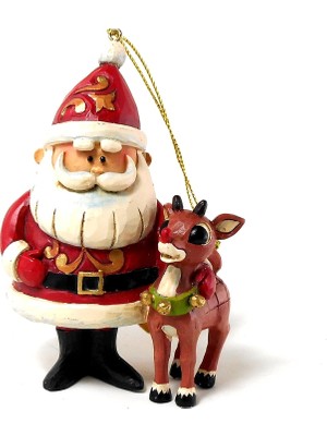 Renas Store Rudolph Traditions Von Jim Shore Santa Und Rudolph 50. Ann Ornament 4,25 In