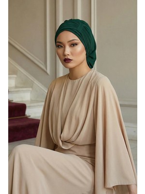 Aisha's Design Pileli Tasarım Şifon Hazır Türban,ht-107,ht-107
