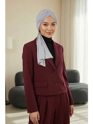 Aisha's Design Büzgülü Penye Bone,B-1,Gri 2