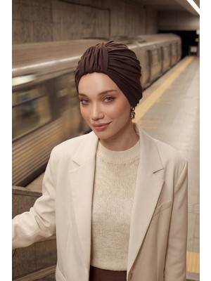 Aisha's Design Şık ve Kullanışlı Bone,Kahverengi,B-68