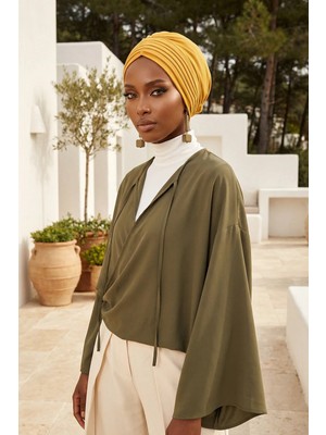 Aisha's Design Pileli Penye Bone,B-13,Hardal