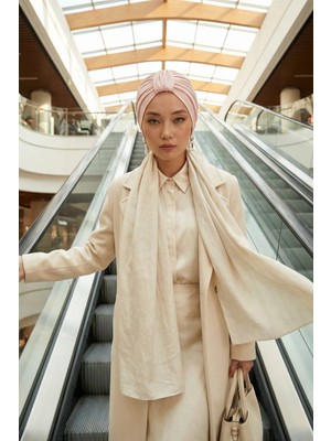 Aisha's Design Şık ve Kullanışlı Bone,Pudra,B-68