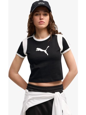 Puma Graphic Ringer Kadın Siyah T-Shirt.01