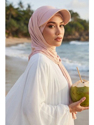 Aisha's Design Siperlikli Penye Şal,SS-1,Pudra