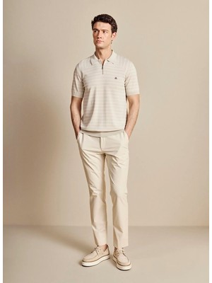 Brooks Brothers Krem Erkek Slim Fit Pantolon BBSS26MPT011