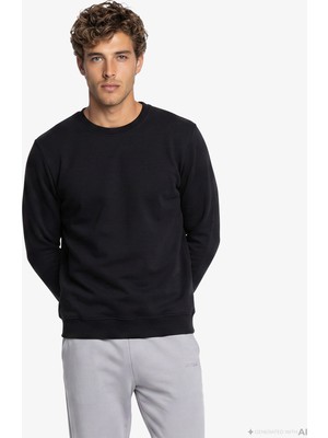 United4 Unıted4 Regular Fit Erkek Siyah Sweatshirt.sıyah
