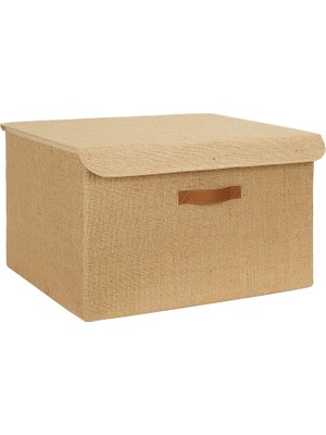 Bemy Ticaret Home Textile Jüt Kapaklı Kutu 48 x 40 x 30 cm
