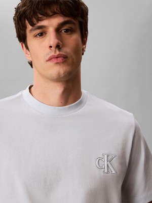 Calvin Klein Erkek Beyaz Calvin Klein Ss 30S Jersey Easy Beyaz Erkek Tişört