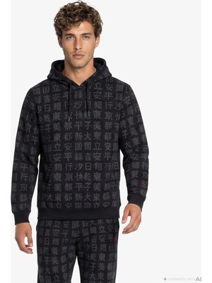United4 Unıted4 Regular Fit Erkek Siyah Sweatshirt.sıyah