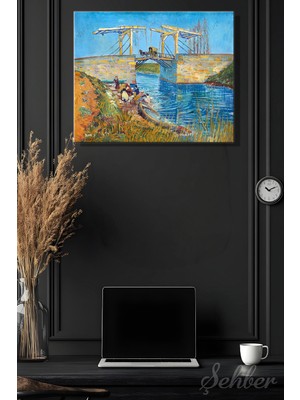 Şehber Vincent Van Gogh'un ''arles'te Langlois Köprüsü'' Adlı Eseri Yatay Kanvas Tablo 4360