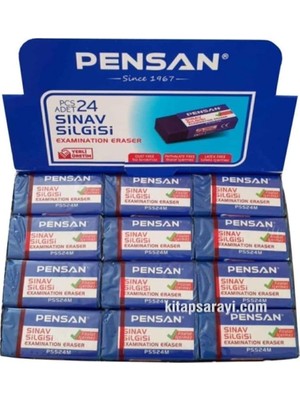 Bemy Ticaret Sınav Silgisi Mavi 24'lü Paket Yumuşak Iz Bırakmaz Tek Ebat