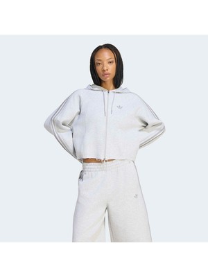 Adidas Superstar Track 2.0 C Hoody Kadın Gri Sweatshirt.-