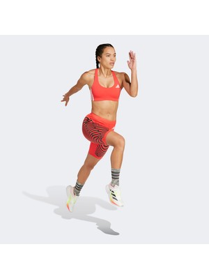 Adidas Adizero Control Kadın Kırmızı Koşu Taytı.-