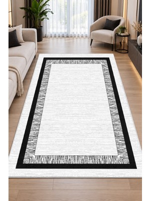 Pelura Halı Çerçeveli Modern Desen Baskılı Kaymaz Yıkanabilir Halı Yatak Odası Salon Oturma Odası Mutfak Halısı Yolluk