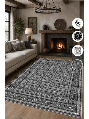 Pelura Halı Kilim Desen Baskılı Kaymaz Yıkanabilir Salon Oturma Odası Mutfak Balkon Halısı Yolluk