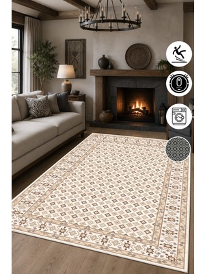 Pelura Halı Kilim Desen Baskılı Kaymaz Yıkanabilir Salon Oturma Odası Mutfak Balkon Halısı Yolluk
