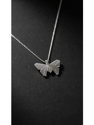 Nalia Takı Kelebek Origami Gümüş Kolye