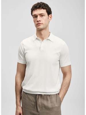 Lufian Lufıan Beyaz Erkek Slim Fit Polo T-Shirt Derek