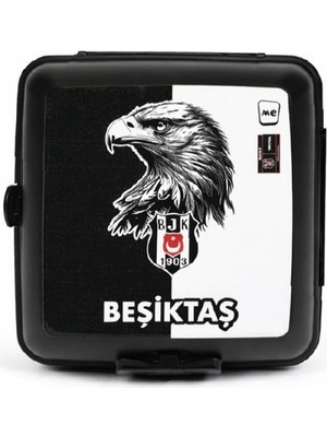 Me Team Beşiktaş Lisanslı Beslenme Kutusu - Kartal Baskılı Çatal Kaşıklı Bpa Free Saklama Kabı