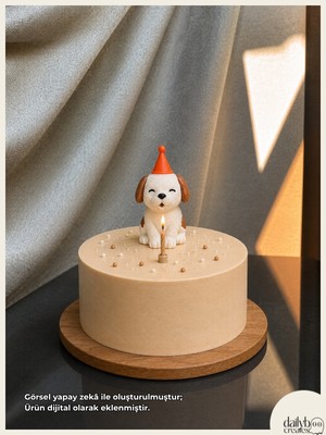 Dailyboo Creates Mum Üfleyen Köpek Pasta Süsü-Doğum Günü,parti,pasta Süsleme-Figür Oyuncak