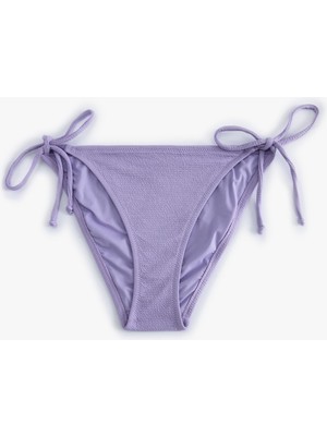 Odea Koton Ipli Bikini Altı Yanları Bağlamalı Dokulu Normal Bel