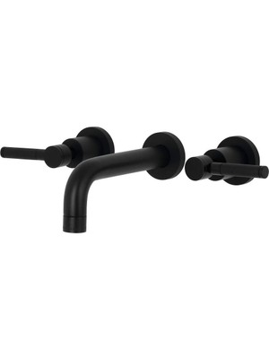 Odea Kingston Brass KS8120DKL Kaiser 20 cm Merkez Duvara Monte Banyo Musluğu, Mat Siyah