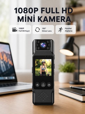 Astraltech 180 Derece Dönebilen Mini Kamera Full Hd Tft Ekran Hareket Sensörlü (Kopya)