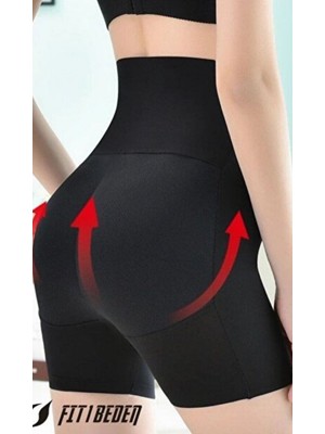 Fit1beden Popo Dolgulu Toparlayıcı Dikleştirici Push-Up Korse Popo Dolgunlaştırıcı Yüksek Bel Korse
