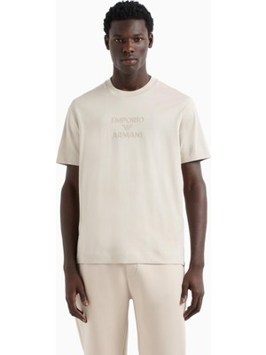 Odea Erkek Normal Kesim Yuvarlak YAKA%100 Pamuklu Kısa Kollu Bej T-Shirt EM000780 AF12926-U1098