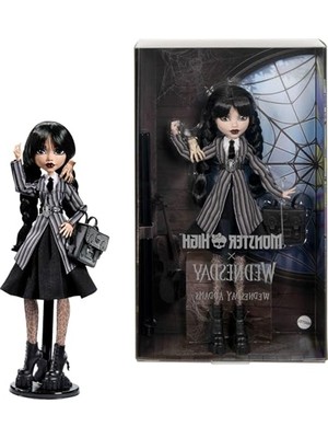 Odea Monster High Wednesday Okul Üniformalı Bebek, 3y+, HXJ04