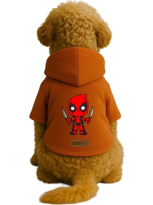 Odea Monopetz Baskılı Içi Polarlı Köpek ve Kedi Kıyafeti & Elbisesi - Turuncu Renk Kapüşonlu Hoodie B3EB0, 2xl
