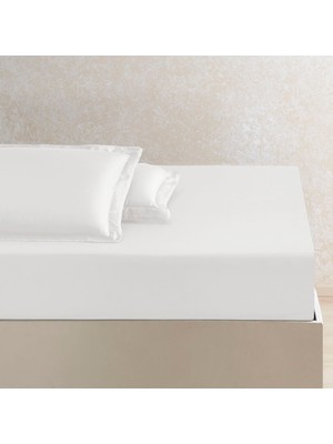 Odea Linens x Tencel™ Lyocell King Lastikli Çarşaf Beyaz
