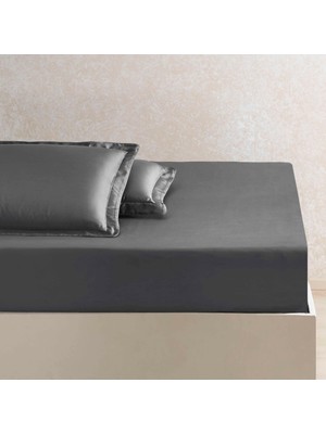 Odea Linens x Tencel™ Lyocell Çift Kişilik Lastikli Çarşaf Antrasit