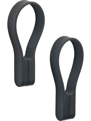 Odea Zone Denmark Loop Havlu Askısı, El Havlusu Askısı, Manyetik Havlu Klipsi, El Havluları ve Bulaşık Bezleri Için, 9 Cm, 2 Adet, Siyah