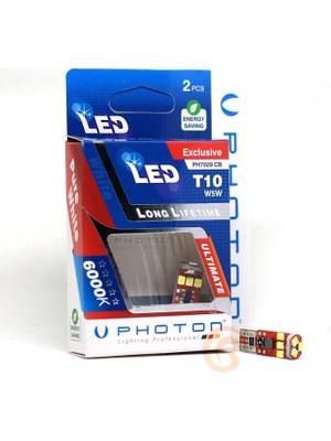Odea Photon PH7029 12V T10 Dipsiz Ampul 9 Led'li 2’li Set - Beyaz Işık