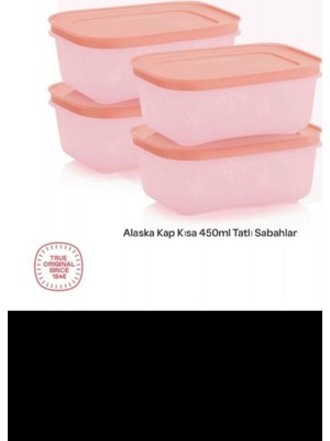 Odea Tupperware Alaska Kap Kısa 450ML Tatlı Sabahlar Pamuk Şeker Set 4'lü (4 x 450 Ml)